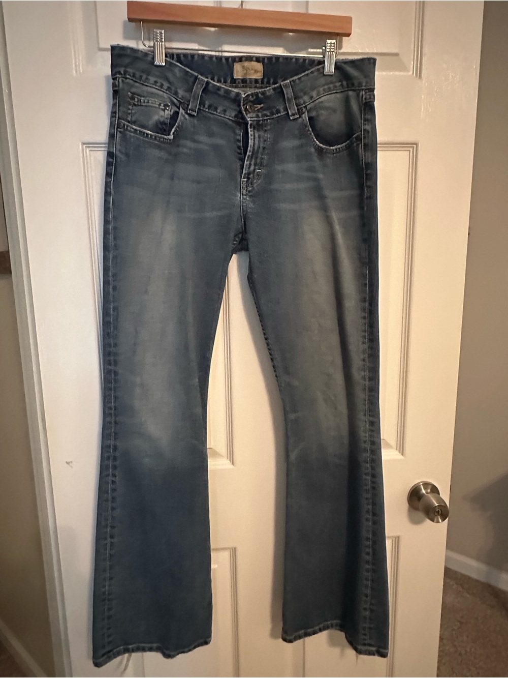 BKE VINTAGE Women's Faded Blue Wide-Leg Jeans